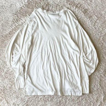 emmi 美品 長袖 カットソー ボリュームスリーブ 無地 F ホワイト