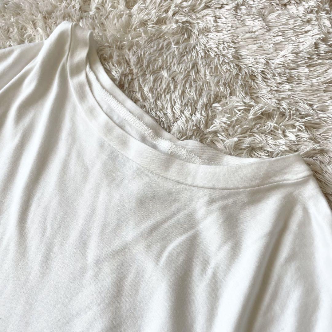 emmi 美品 長袖 カットソー ボリュームスリーブ 無地 F ホワイト