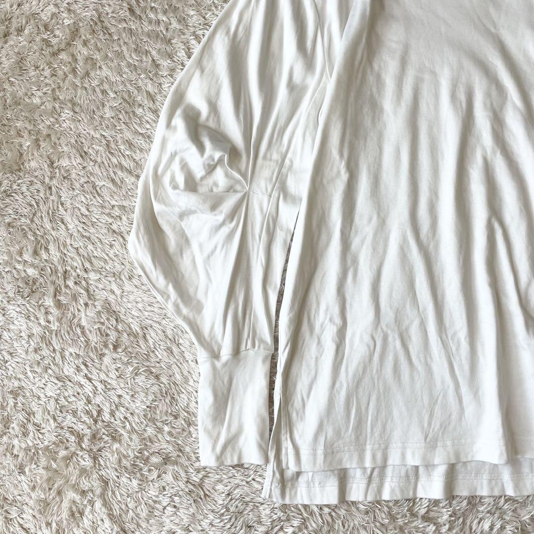emmi 美品 長袖 カットソー ボリュームスリーブ 無地 F ホワイト
