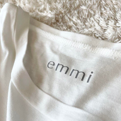 emmi 美品 長袖 カットソー ボリュームスリーブ 無地 F ホワイト