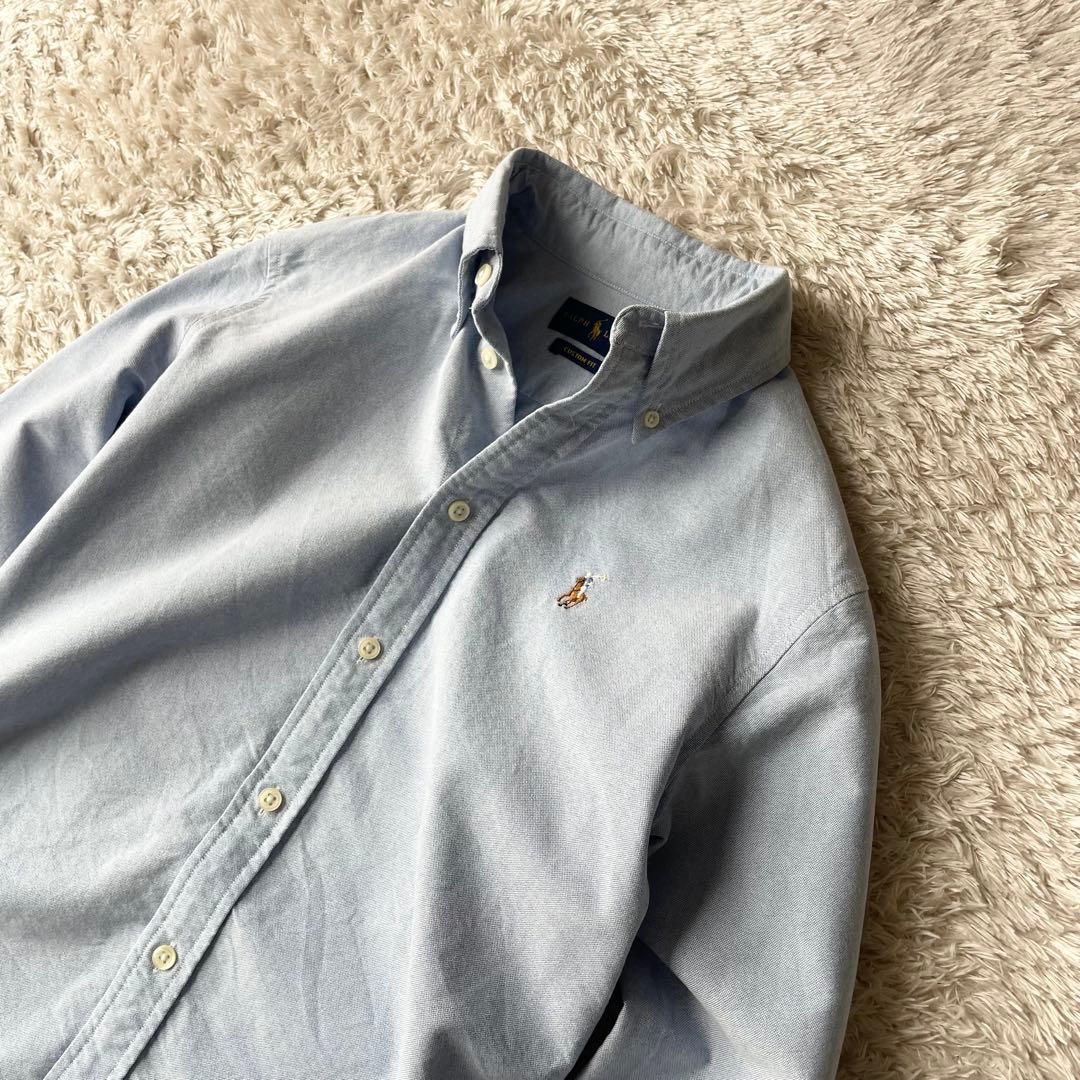 ラルフローレン 現行 L/S オックスフォード シャツ XS ブルー