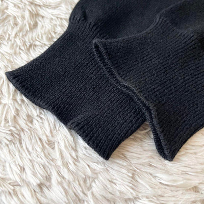 23区 極美品 フロントレースコットンニットカーディガン 38 黒