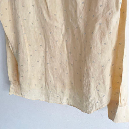 EDIFICE 美品 ホリゾンタルカラーリネンシャツ 40 イエロー