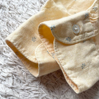 EDIFICE 美品 ホリゾンタルカラーリネンシャツ 40 イエロー