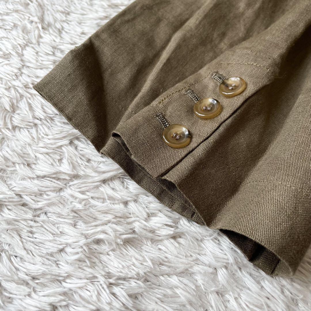 KATHERINE HAMNETT 美品 リネン テーラードジャケット M 茶