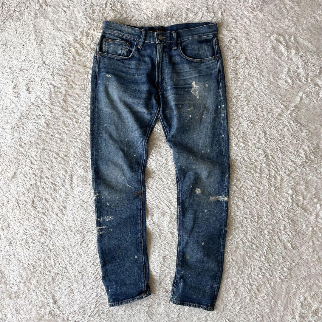 ラルフローレン 美品 SULLIVAN SLIM ペイント デニム 30x32