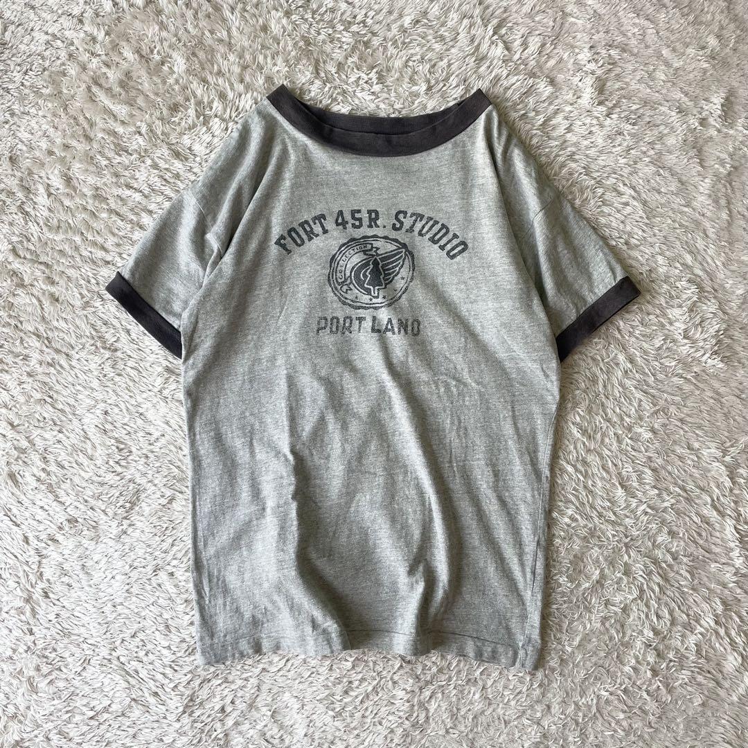 45rpm 美品 90s NMD 45rpm リンガーＴシャツ 2 グレー