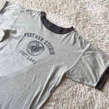 45rpm 美品 90s NMD 45rpm リンガーＴシャツ 2 グレー