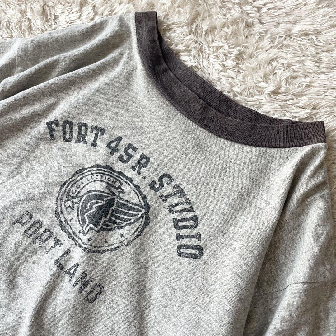 45rpm 美品 90s NMD 45rpm リンガーＴシャツ 2 グレー