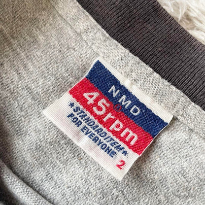45rpm 美品 90s NMD 45rpm リンガーＴシャツ 2 グレー