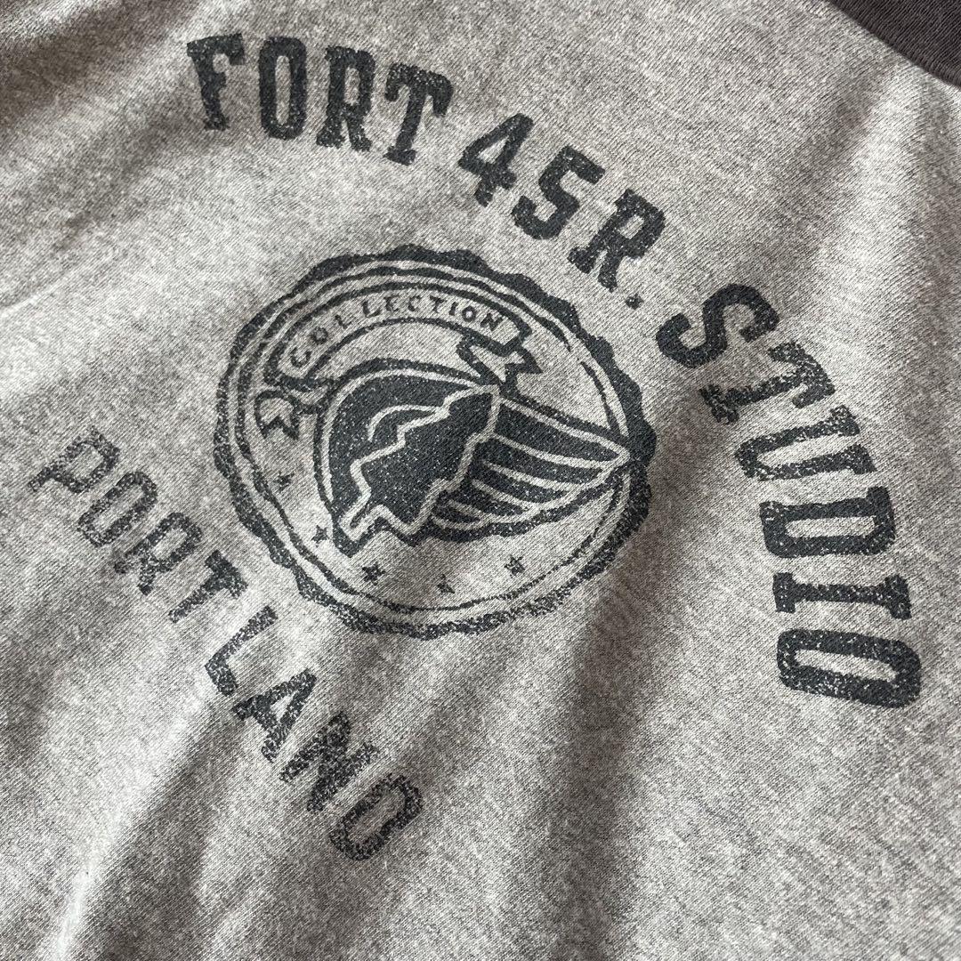 45rpm 美品 90s NMD 45rpm リンガーＴシャツ 2 グレー