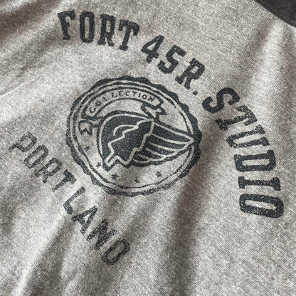 45rpm 美品 90s NMD 45rpm リンガーＴシャツ 2 グレー