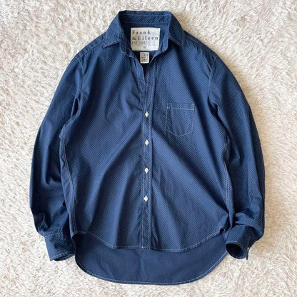 フランクアンドアイリーン 美品 バリー イタリアンコットンシャツ XS ドット
