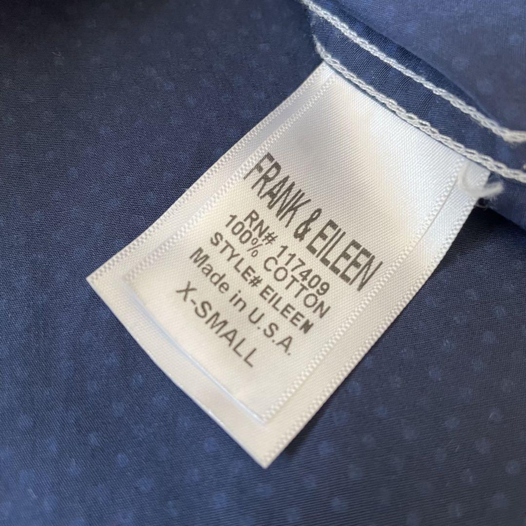 フランクアンドアイリーン 美品 バリー イタリアンコットンシャツ XS ドット