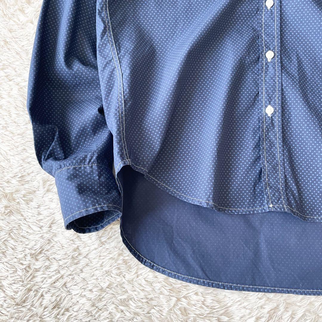 フランクアンドアイリーン 美品 バリー イタリアンコットンシャツ XS ドット