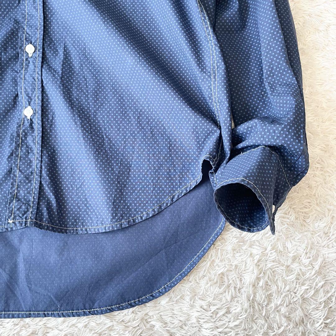 フランクアンドアイリーン 美品 バリー イタリアンコットンシャツ XS ドット