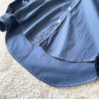 フランクアンドアイリーン 美品 バリー イタリアンコットンシャツ XS ドット