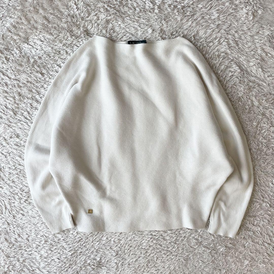 ラルフローレン 美品 コクーンドルマンニット S 白