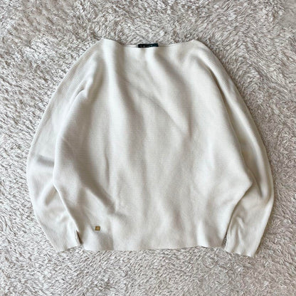 ラルフローレン 美品 コクーンドルマンニット S 白