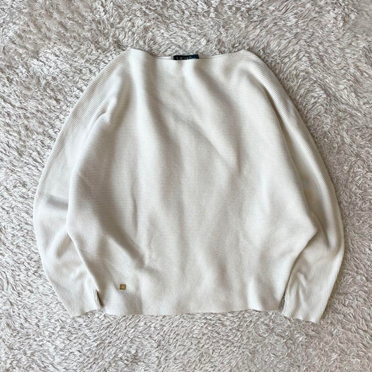 ラルフローレン 美品 コクーンドルマンニット S 白