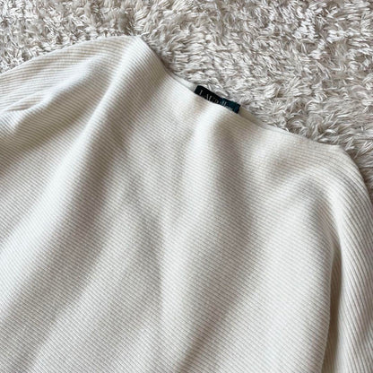 ラルフローレン 美品 コクーンドルマンニット S 白