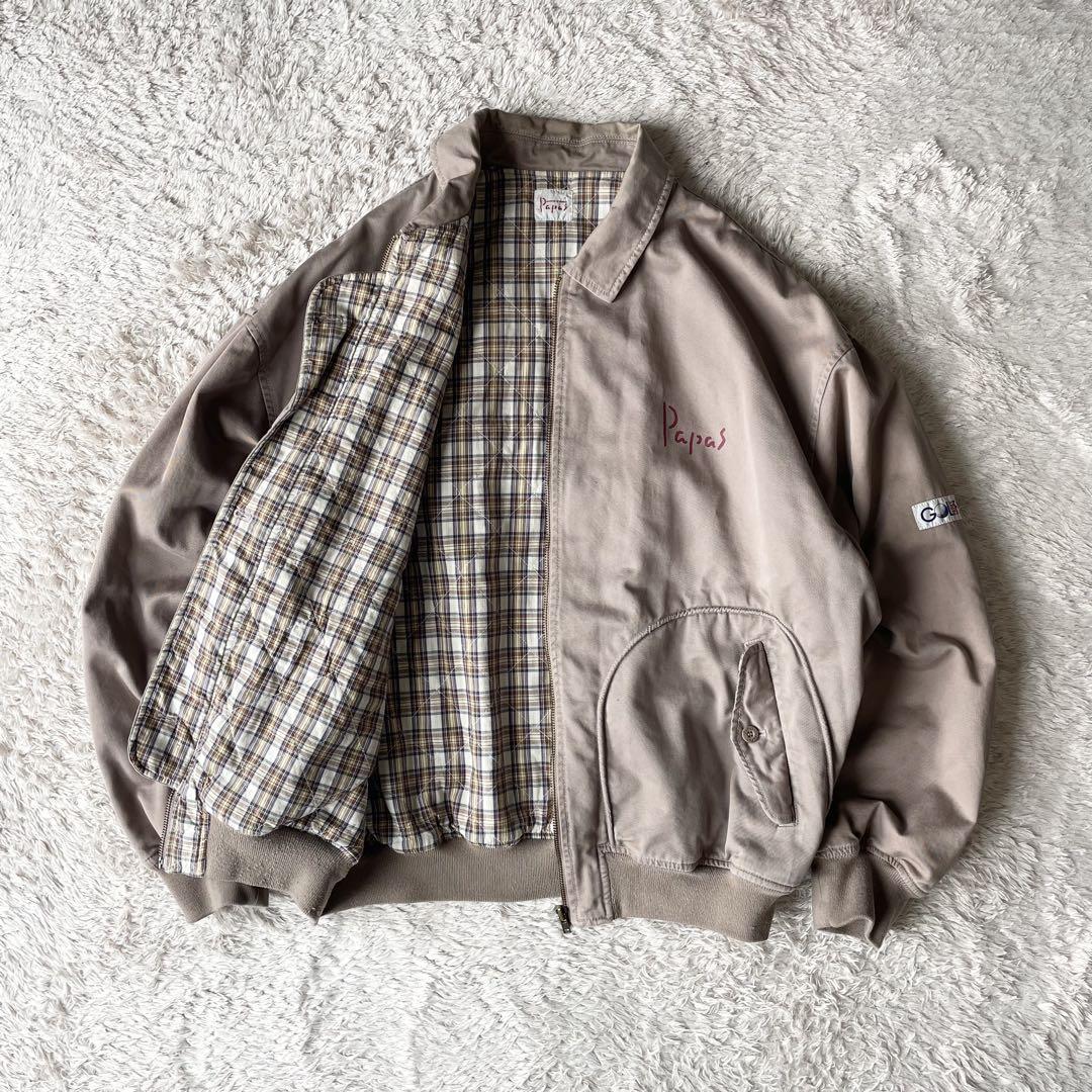 パパス 90s papas 中綿ジャケット ドリズラー L ベージュ