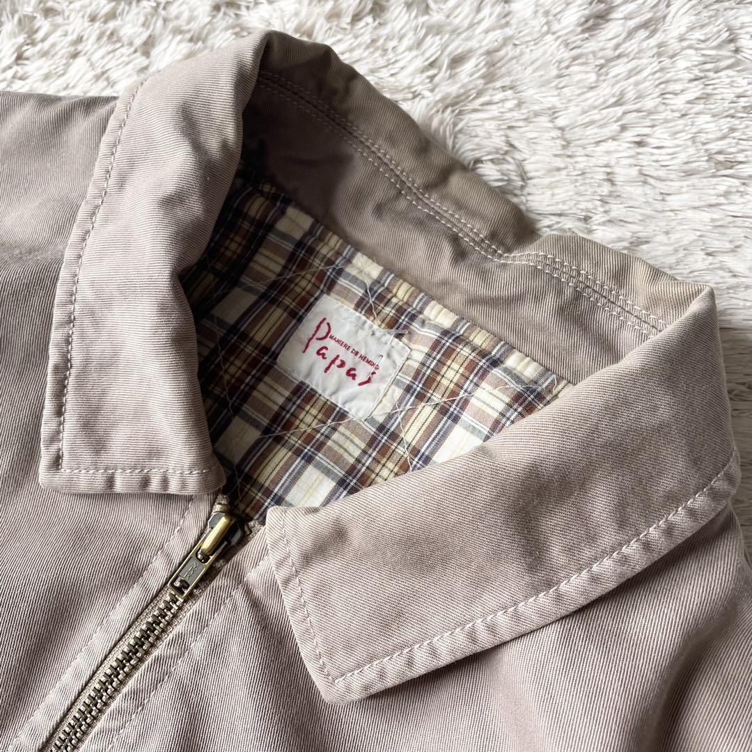 パパス 90s papas 中綿ジャケット ドリズラー L ベージュ