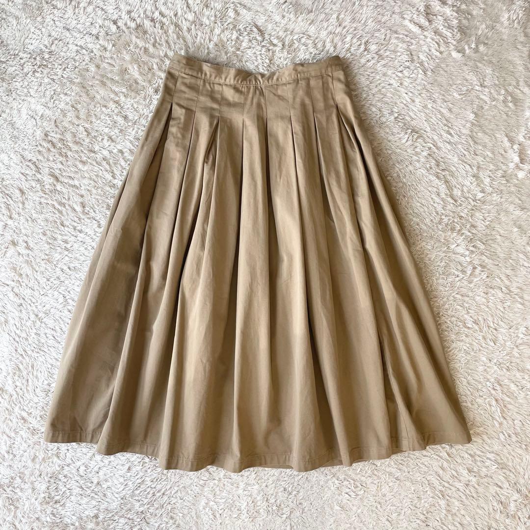 グランマママドーター 美品 チノプリーツスカート 1 ベージュ