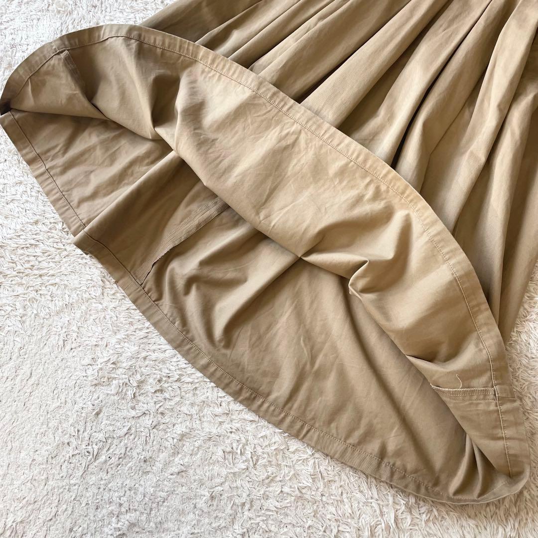グランマママドーター 美品 チノプリーツスカート 1 ベージュ
