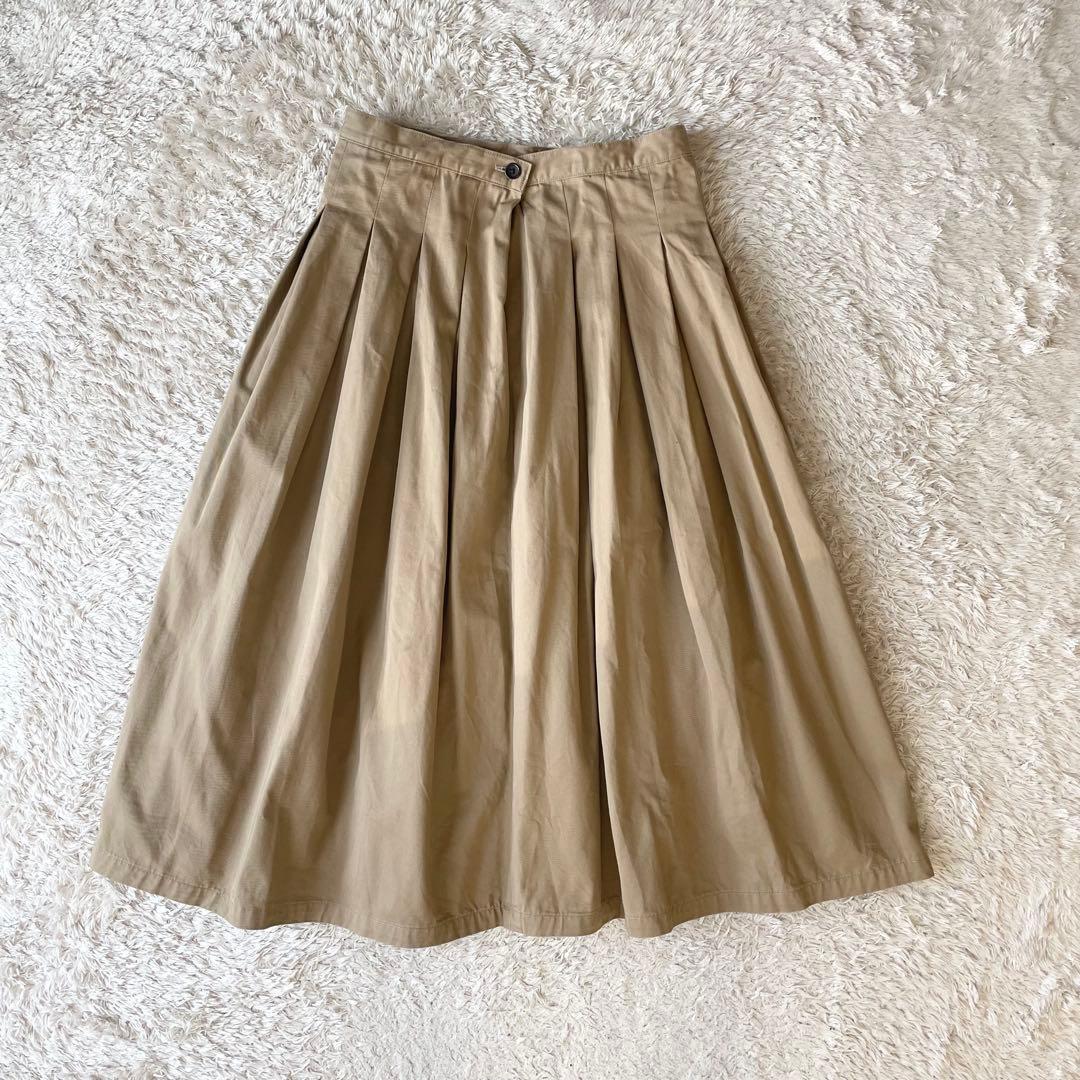 グランマママドーター 美品 チノプリーツスカート 1 ベージュ