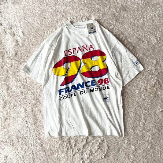 新品タグ付 98年 フランスW杯 Tシャツ スペイン デッドストック