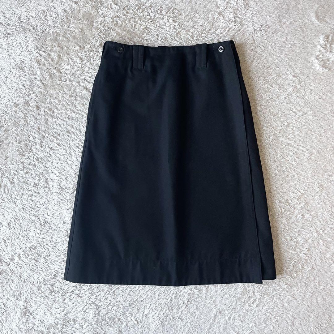 エムエイチエル 極美品 cotton wool drill skirt 3 黒