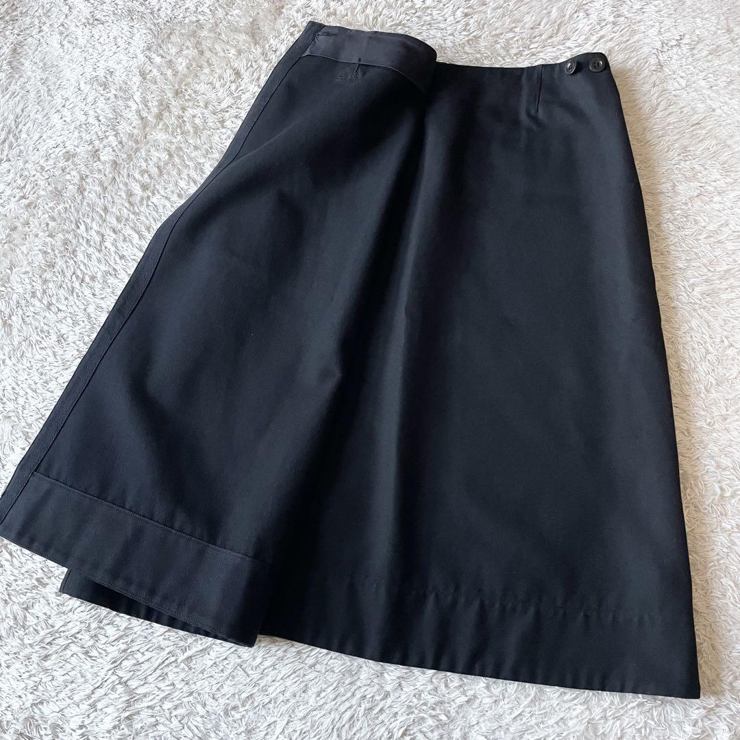エムエイチエル 極美品 cotton wool drill skirt 3 黒