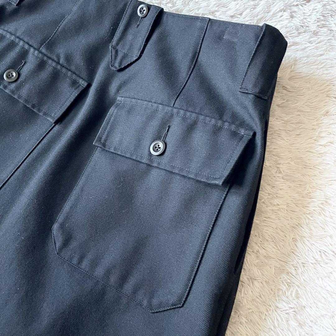 エムエイチエル 極美品 cotton wool drill skirt 3 黒