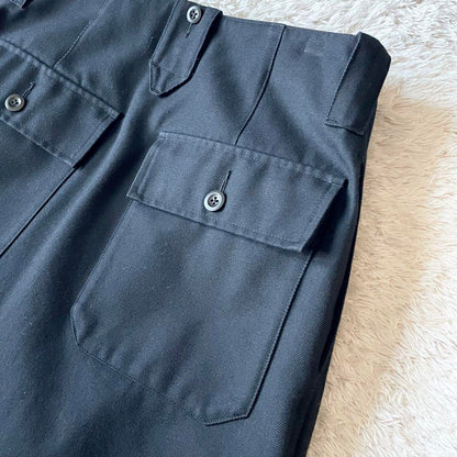 エムエイチエル 極美品 cotton wool drill skirt 3 黒