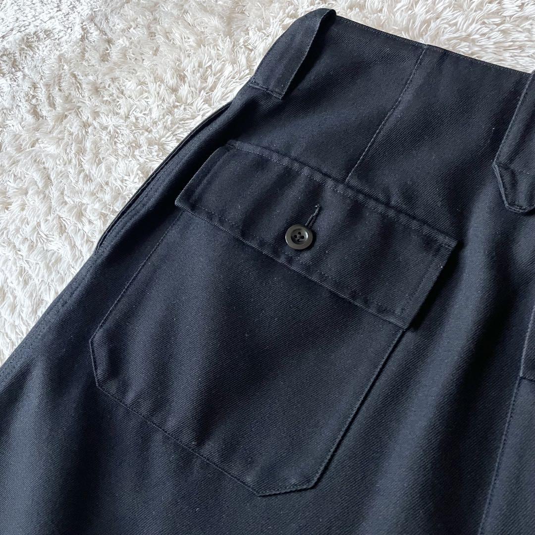 エムエイチエル 極美品 cotton wool drill skirt 3 黒