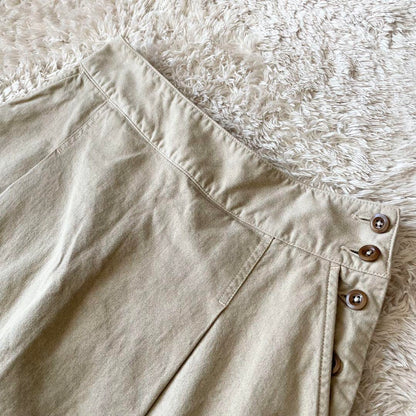 エムエイチエル 美品 MHL ファインコットンリネンスカート 1 ベージュ