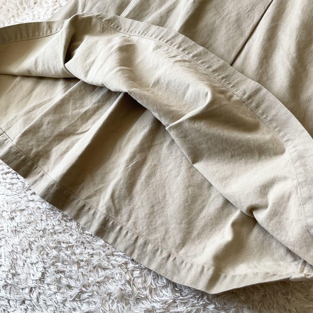 エムエイチエル 美品 MHL ファインコットンリネンスカート 1 ベージュ