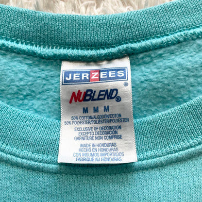 ジャージーズ 美品 00s JERZEES DESTIN 両面プリント ロゴ スウェット