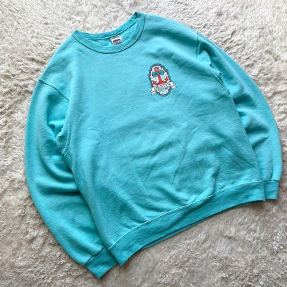ジャージーズ 美品 00s JERZEES DESTIN 両面プリント ロゴ スウェット