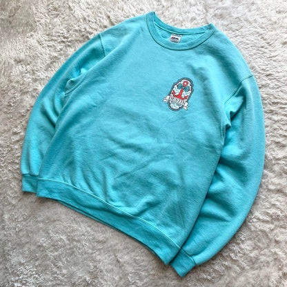ジャージーズ 美品 00s JERZEES DESTIN 両面プリント ロゴ スウェット