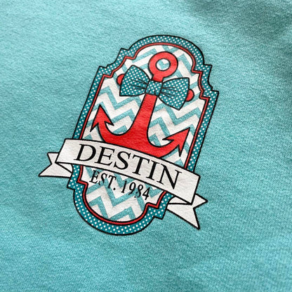 ジャージーズ 美品 00s JERZEES DESTIN 両面プリント ロゴ スウェット