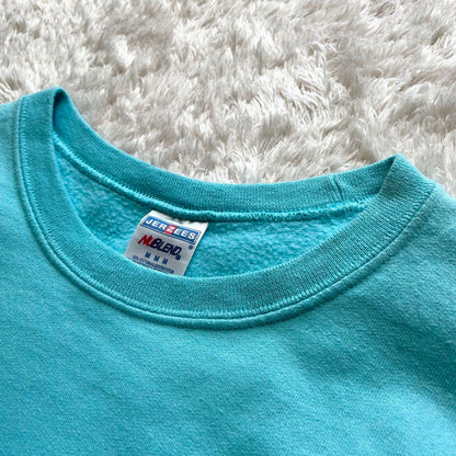 ジャージーズ 美品 00s JERZEES DESTIN 両面プリント ロゴ スウェット