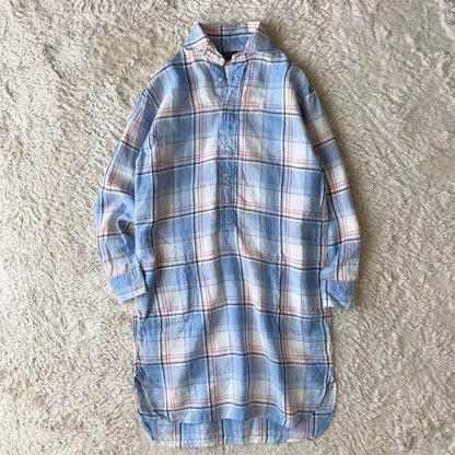 ラルフローレン 極美品 現行 リネンチェックシャツワンピース
