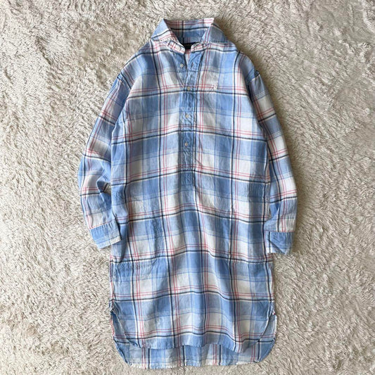 ラルフローレン 極美品 現行 リネンチェックシャツワンピース
