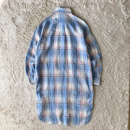 ラルフローレン 極美品 現行 リネンチェックシャツワンピース