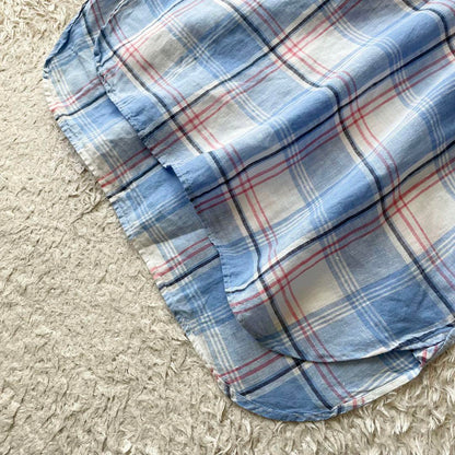 ラルフローレン 極美品 現行 リネンチェックシャツワンピース