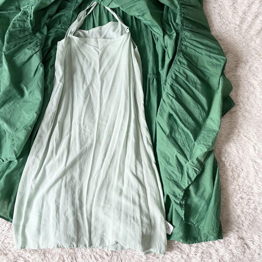 美品 FRAY I.D. ワッシャーティアードワンピース コットンシルク