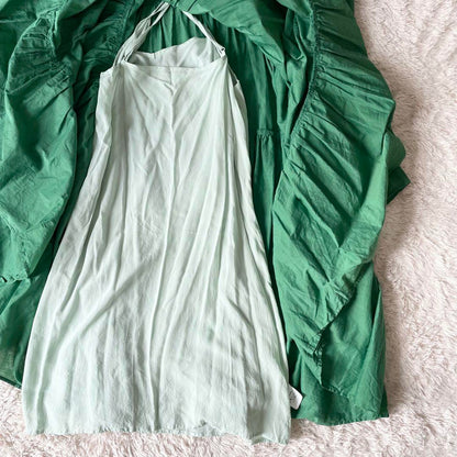 美品 FRAY I.D. ワッシャーティアードワンピース コットンシルク
