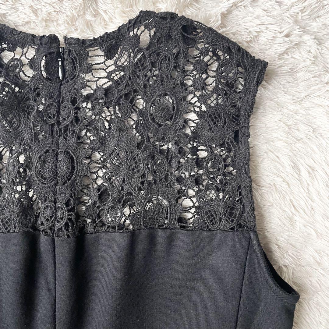 ラルフローレン 新品タグ付 ノースリーブワンピース レース 黒